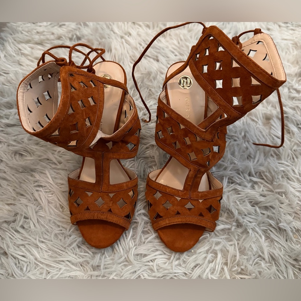 Brown Suede Women's Sandals